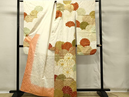平和屋着物■豪華振袖　駒刺繍　菊尽くし　金彩　正絹　逸品　DABG4268qp