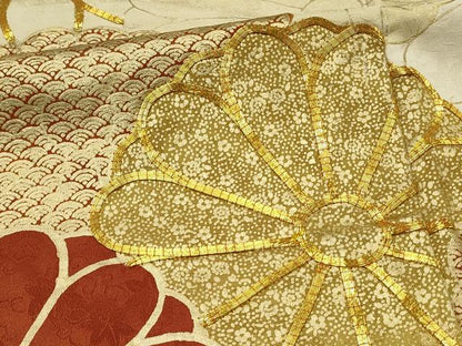 平和屋着物■豪華振袖　駒刺繍　菊尽くし　金彩　正絹　逸品　DABG4268qp