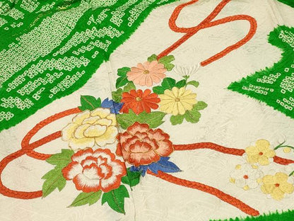 平和屋着物■豪華振袖　駒刺繍　総絞り　草花文　金糸　正絹　逸品　DABG4299qp
