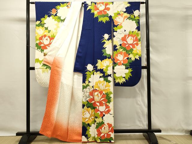 平和屋着物■豪華振袖　駒刺繍　牡丹　金彩　正絹　逸品　DABG4302qp