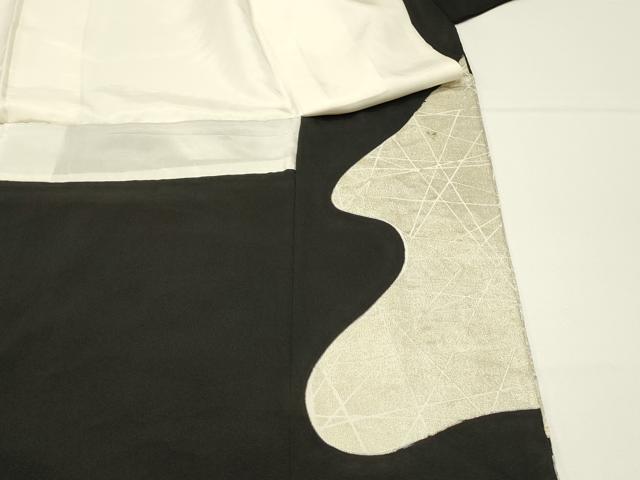 平和屋着物■豪華黒留袖　総刺繍　尾長鳥　枝梅　枝松　金銀糸　正絹　逸品　DABG4315qp