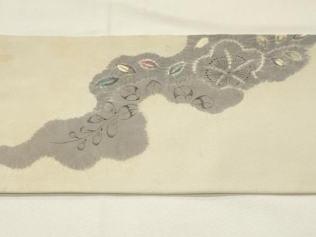 平和屋着物◎九寸名古屋帯　辻が花　絞り　正絹　逸品　DABG4417qp