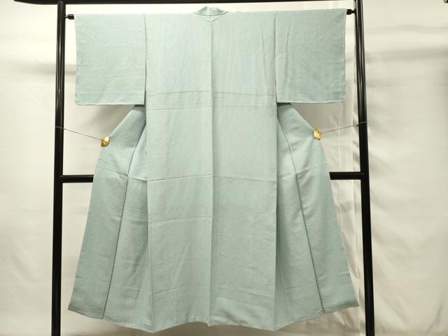 平和屋着物■上質な色無地　霞地紋　湊鼠色　正絹　逸品　DABG4477qp
