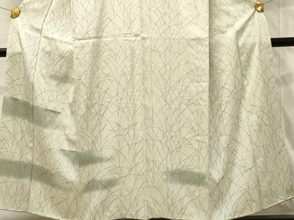 平和屋着物■訪問着　刺繍　草葉文　暈し染め　正絹　逸品　DABG4481qp