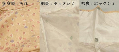 平和屋着物■上質な紬　舞桜文　正絹　逸品　DABG4544qa