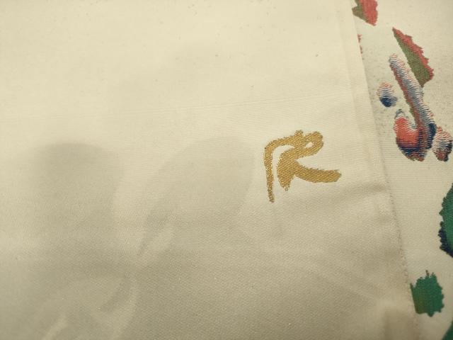 平和屋着物◎太鼓柄袋帯　作家物　文字文　金彩　正絹　逸品　DABG4558cqa