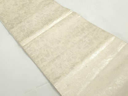 平和屋着物◎六通柄袋帯　霞文　ワンポイント　引箔　正絹　逸品　DABG4632qa