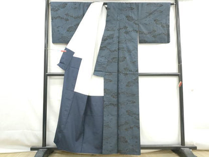 平和屋着物■本場大島紬　9マルキ　雲取り花丸文　正絹　逸品　DABG4663qa