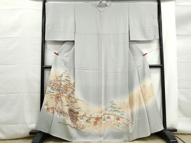 平和屋着物■豪華色留袖　作家物　人物風景文　暈し染め　金糸　金彩　正絹　逸品　DABG4699qa