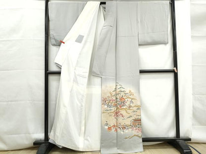 平和屋着物■豪華色留袖　作家物　人物風景文　暈し染め　金糸　金彩　正絹　逸品　DABG4699qa