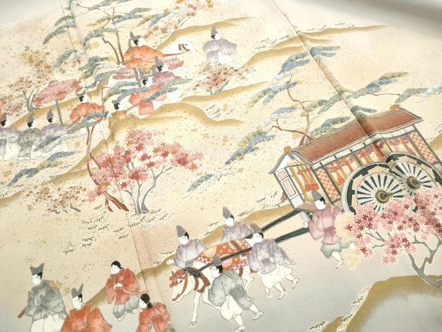 平和屋着物■豪華色留袖　作家物　人物風景文　暈し染め　金糸　金彩　正絹　逸品　DABG4699qa