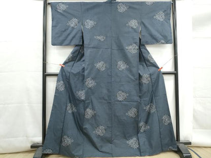 平和屋着物■本場大島紬　7マルキ　流水花丸文　正絹　逸品　DABG4707qa