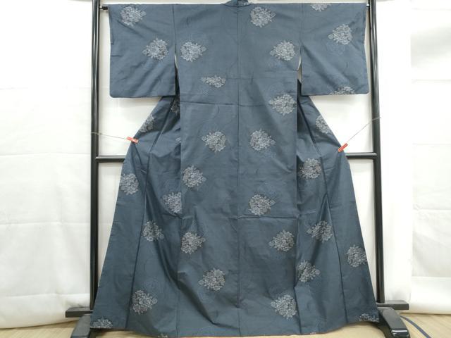 平和屋着物■本場大島紬　7マルキ　流水花丸文　正絹　逸品　DABG4707qa