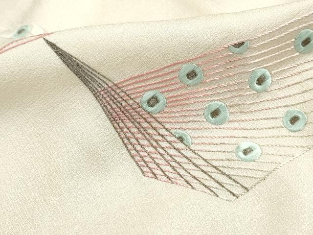 平和屋着物■訪問着　総刺繍　抽象文様　正絹　逸品　DABG4715qa