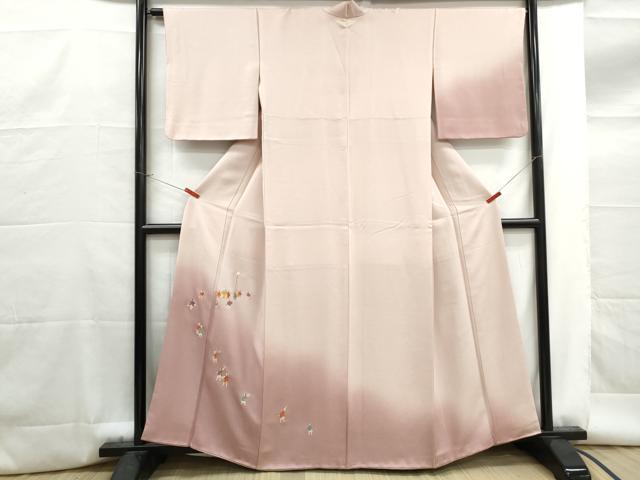 平和屋着物■訪問着　総刺繍　駒刺繍　人物文　暈し染め　正絹　逸品　DABG4722qa