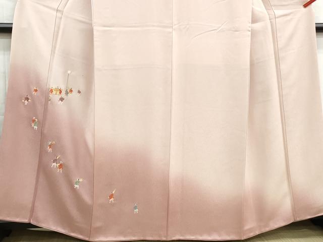 平和屋着物■訪問着　総刺繍　駒刺繍　人物文　暈し染め　正絹　逸品　DABG4722qa
