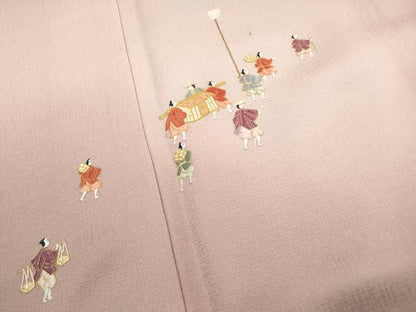 平和屋着物■訪問着　総刺繍　駒刺繍　人物文　暈し染め　正絹　逸品　DABG4722qa