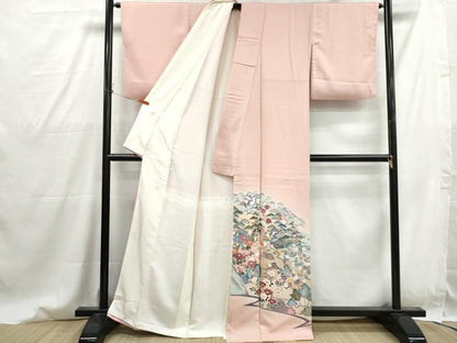 平和屋着物■豪華色留袖　作家物　刺繍　風景花松文　暈し染め　金銀彩　正絹　逸品　DABG4738qa