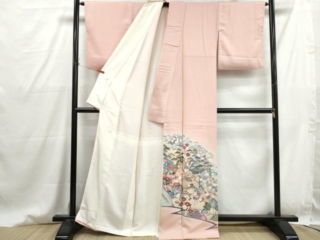 平和屋着物■豪華色留袖　作家物　刺繍　風景花松文　暈し染め　金銀彩　正絹　逸品　DABG4738qa