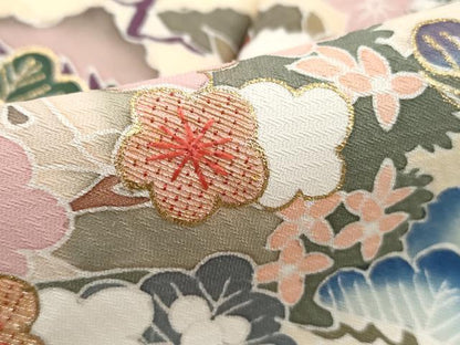平和屋着物■豪華色留袖　作家物　刺繍　風景花松文　暈し染め　金銀彩　正絹　逸品　DABG4738qa