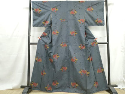 平和屋着物■本場大島紬　7マルキ　雪輪花文　正絹　逸品　DABG4740qa
