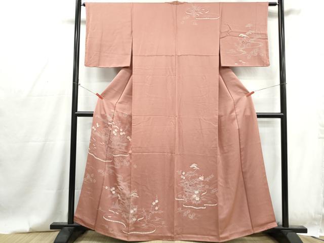 平和屋着物■訪問着　風景花文　松竹梅　正絹　逸品　DABG4741qa