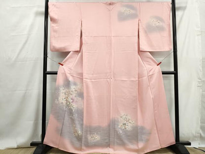 平和屋着物■訪問着　流水孔雀花文　暈し染め　正絹　逸品　DABG4742qa