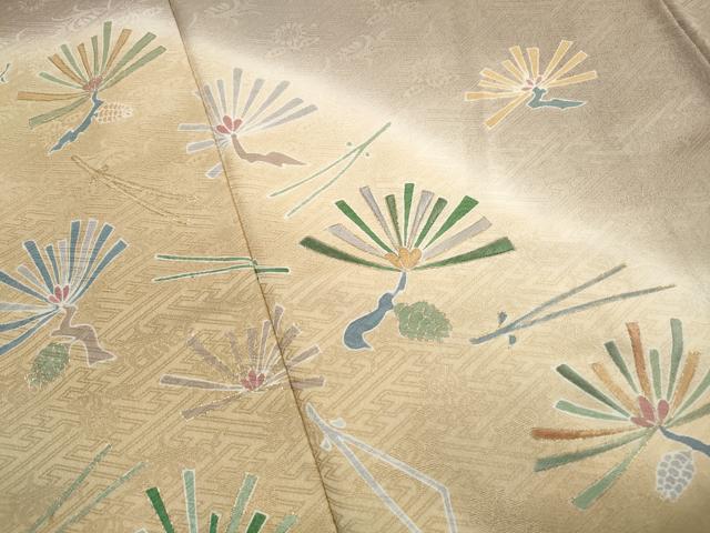 平和屋着物■訪問着　刺繍　枝松文　暈し染め　金彩　正絹　逸品　DABG4747qa