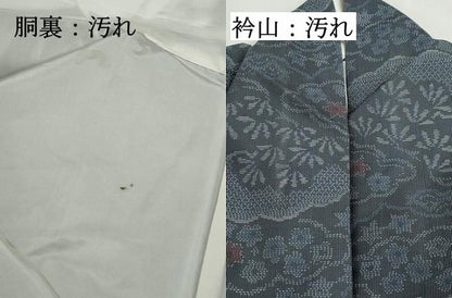 平和屋着物■本場大島紬　雲取り花文　正絹　逸品　DABG4760qa