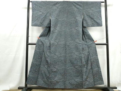 平和屋着物■本場大島紬　雲取り花文　正絹　逸品　DABG4760qa