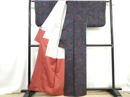 平和屋着物■上質な紬　天井有栖川文様　正絹　逸品　DABG4761qa