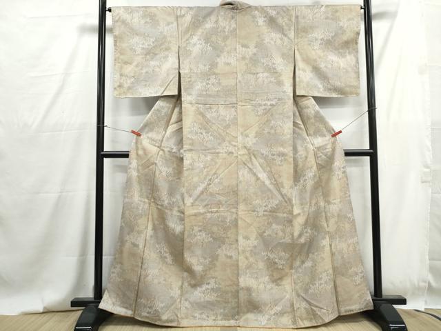 平和屋着物■上質な紬　樹林文　正絹　逸品　DABG4774qa