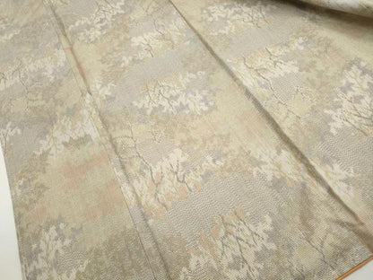 平和屋着物■上質な紬　樹林文　正絹　逸品　DABG4774qa