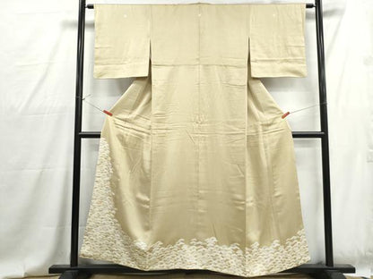 平和屋着物■豪華色留袖　駒刺繍　枝松文　金彩　正絹　逸品　DABG4775qa