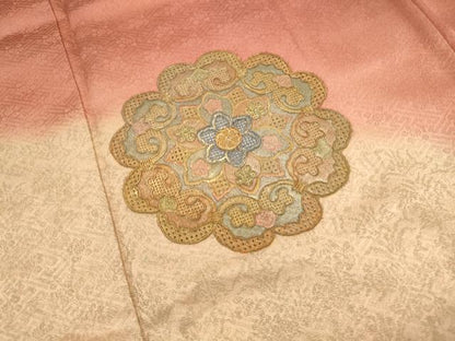 平和屋着物■中国三大刺繍　スワトウ刺繍　汕頭刺繍　訪問着　正倉院花文　暈し染め　金彩　正絹　逸品　DABG4778qa