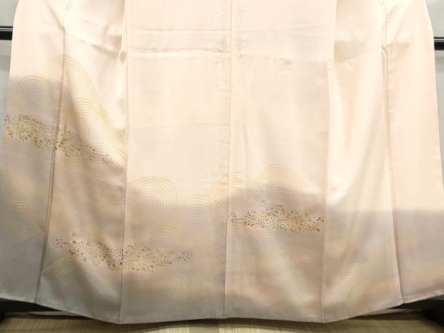 平和屋着物■豪華色留袖　駒刺繍　箔散らし　立波文　暈し染め　金彩　正絹　逸品　DABG4786qa
