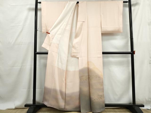 平和屋着物■豪華色留袖　駒刺繍　箔散らし　立波文　暈し染め　金彩　正絹　逸品　DABG4786qa