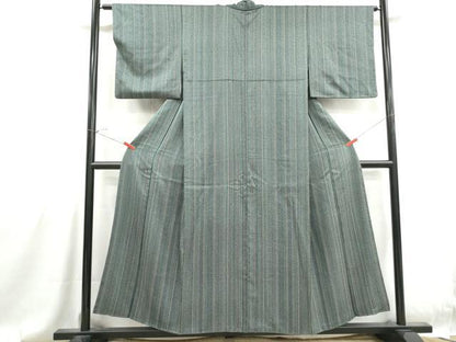 平和屋着物■上質な小紋　間道　正絹　逸品　DABG4794qa
