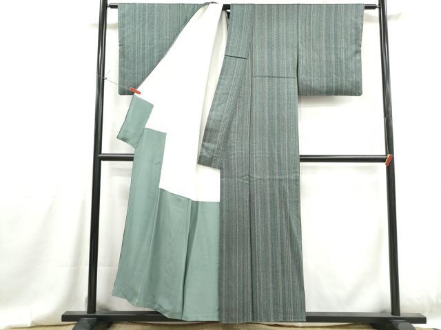 平和屋着物■上質な小紋　間道　正絹　逸品　DABG4794qa