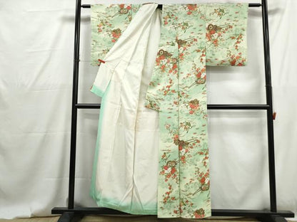 平和屋着物■上質な小紋　花車文　暈し染め　正絹　逸品　DABG4796qa