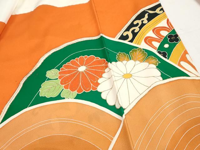 平和屋着物■豪華振袖　駒刺繍　雲重ね花文　金彩　正絹　逸品　DABG4808qa