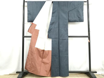 平和屋着物■本場大島紬　格子　正絹　逸品　DABG4811qa