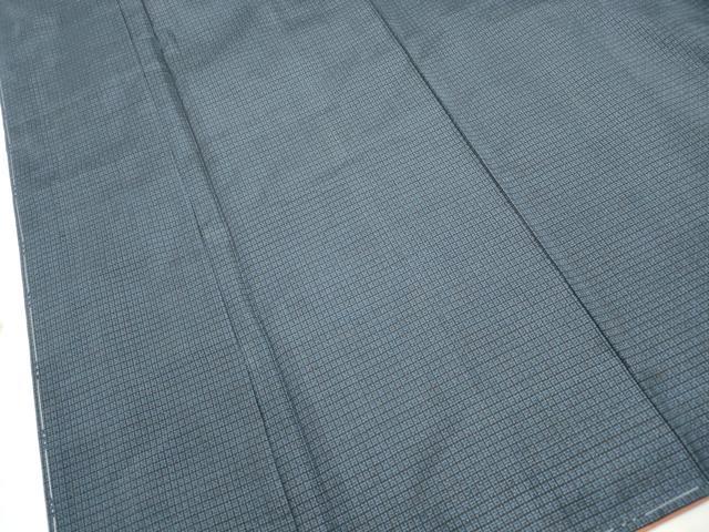 平和屋着物■本場大島紬　格子　正絹　逸品　DABG4811qa