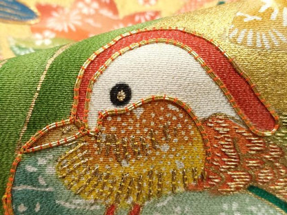平和屋着物■豪華黒留袖　駒刺繍　流水鴛鴦花文　金彩　正絹　逸品　DABG4815qa