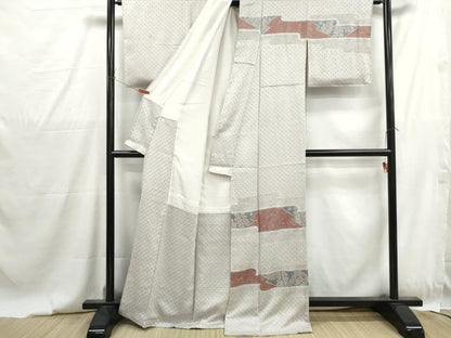 平和屋着物■訪問着　刺繍　絞り　エ霞文　金彩　正絹　逸品　DABG4818qa