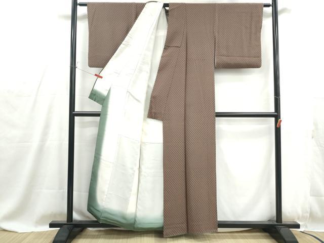 平和屋着物■上質な小紋　七宝文　正絹　逸品　DABG4821qa