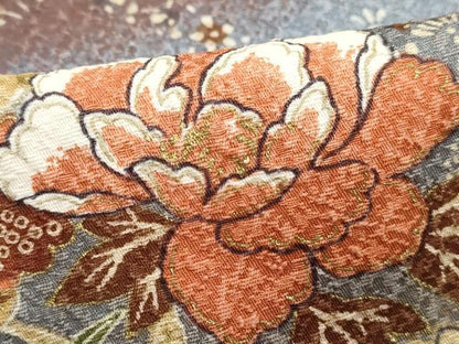 平和屋着物■上質な小紋　草花文　暈し染め　金彩　正絹　逸品　DABG4825qa