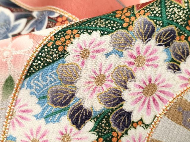 平和屋着物■豪華振袖　駒刺繍　御所車花文　暈し染め　金彩　正絹　逸品　DABG4853qa