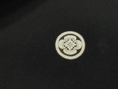 平和屋着物■豪華色留袖黒留袖　駒刺繍　乱菊　金彩　正絹　逸品　DABG4856qa