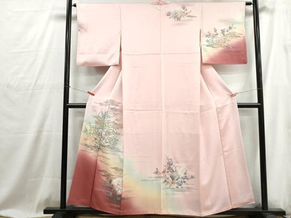 平和屋着物■訪問着　鼓花文　暈し染め　金彩　正絹　逸品　DABG4881qa